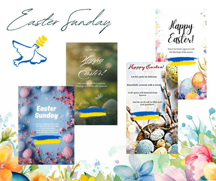 Green Modern Happy Easter Day (Facebook Post)