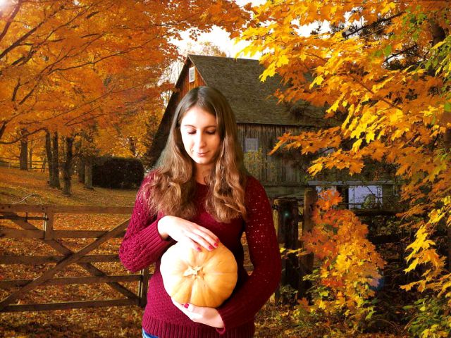 Галя с тыквой