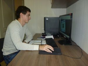 О. Польченко на роботі в Турбокомі