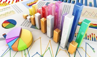 Graph diagram pie chart 3d